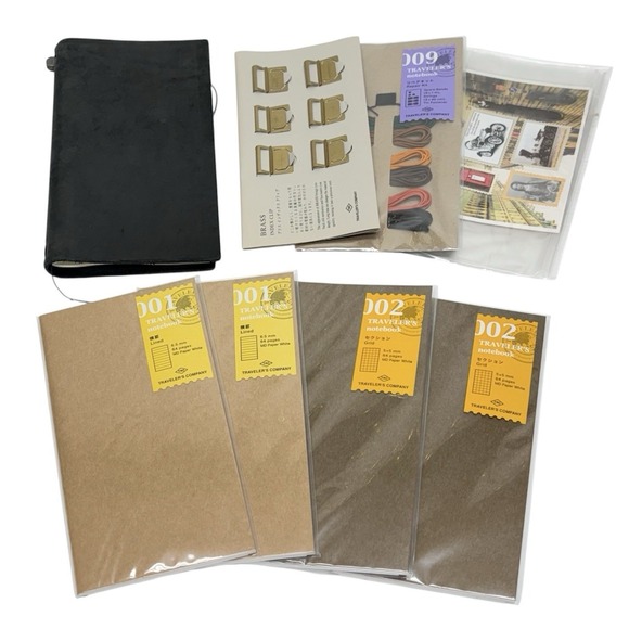 Traveler's Company Other - Traveler's Company Notebook Kit - Leather Cover, Refills, Bands, Clips, Zip Case